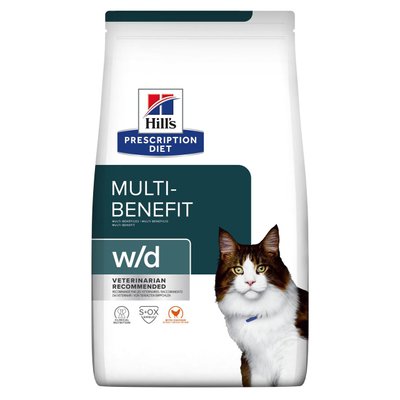 Hill`s (Хілс) Prescription Diet Feline w/d для кішок з куркою, 1.5 кг 606274 фото