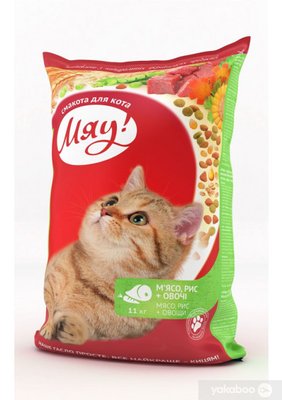 Сухий корм Мяу для дорослих кішок з м'ясом 1 кг (на розвес) 905325 фото
