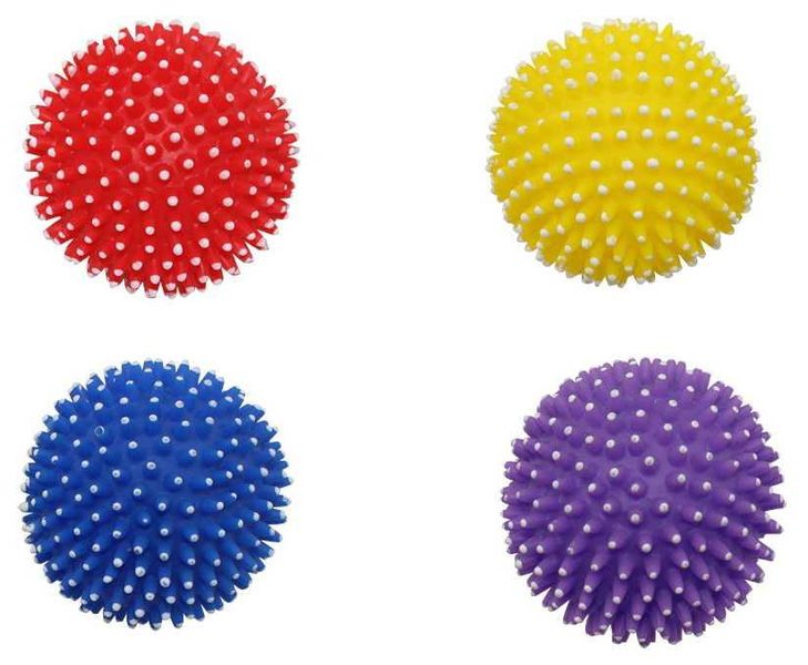 Іграшка вінілова М'яч з шипами різнокольорові 9,5 см EV028 ZooMax 23753 фото