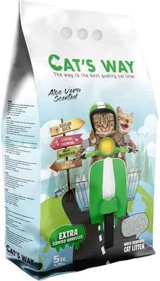 Наповнювач для котячого туалету Cat's Way Aloe Vera бентонітовий 5 л Зелений 28021 фото