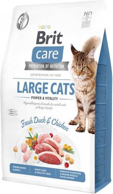 Сухий корм для котів великих порід Brit Care Cat GF Large cats Power & Vitality з качкою та куркою 2 кг 171310/0914 фото