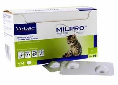 Мілпро Milpro 4 мг/10 мг для кошенят до 2 кг (№1 таблетка) 905544 фото